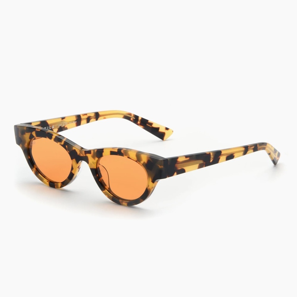 AKILA LA Tortoise Cat Eye Tinted Yellow Lens Sunglasses MABEL style